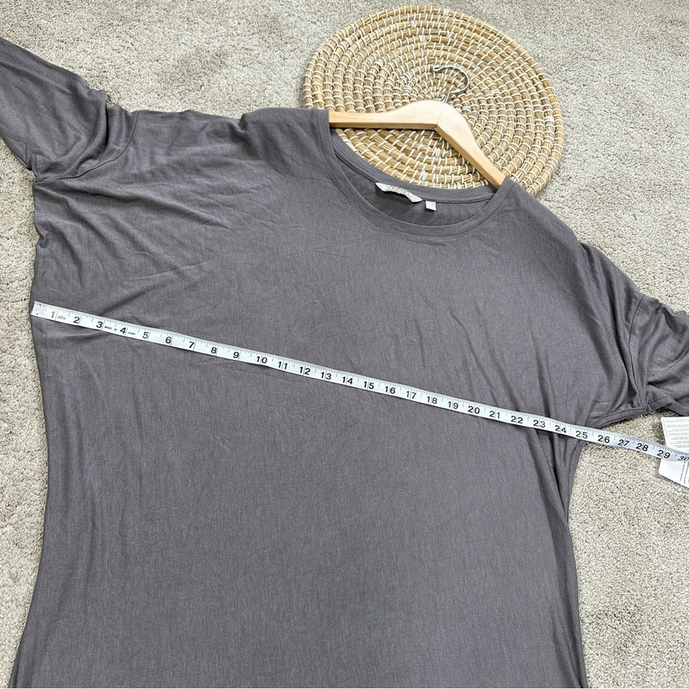 NWT Athleta Women’s Threadlight Asym Relaxed Longsleeve Shirt in Silver Bells XL - Picture 9 of 10